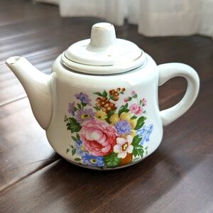 Vintage Floral Ceramic Teapot